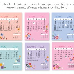 CALENDARIO DE MESA COMPACTO FLORAL CALENDARIO DE MESA COMPACTO FLORAL