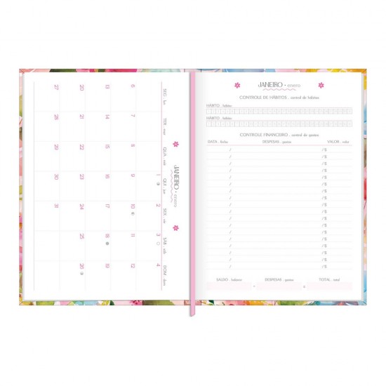 Agenda Aquarela Florida Tilibra – Organização com Estilo e Praticidade