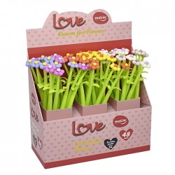 CANETA GEL FLOWERS 0.5MM ESCRITA PRETA 1333