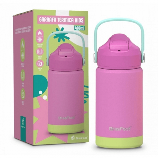 GARRAFA TERMICA KIDS 400ML - ROSA 02 GARRAFA TERMICA KIDS 400ML - ROSA 02