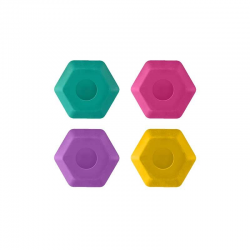 Borracha Color Joy Ergonômica Hexagonal Leo&Leo