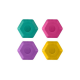 Borracha Color Joy Ergonômica Hexagonal Leo&Leo