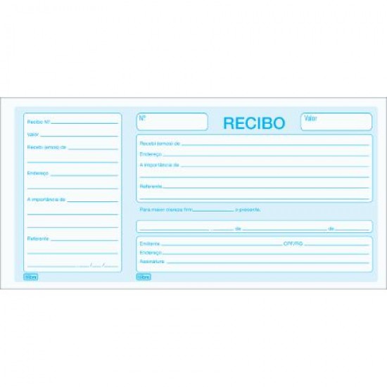 Recibo Comercial com Canhoto 100 Folhas – Tilibra