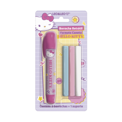 BORRACHA CANETA RETRATIL HELLO KITTY BLISTER LEO LEO