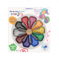 GIZ DE CERA ENCAIXA NO DEDO COLOR JOY C/10 LEO LEO GIZ DE CERA ENCAIXA NO DEDO COLOR JOY C/10 LEO LEO