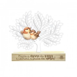 Enfeite de Mesa “Plante a Árvore da Vida” com Passarinho
