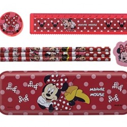 KIT FACE MINNIE C/7 PÇS ESTOJO /3 LAPIS -1 REGUA 15CM-1 AP-1 BORR KIT FACE MINNIE C/7 PÇS ESTOJO /3 LAPIS -1 REGUA 15CM-1 AP-1 BORR