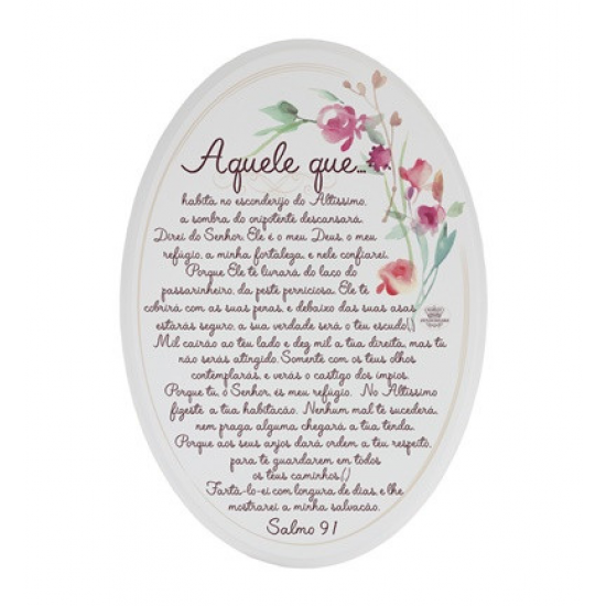 Quadro Decorativo Especial Salmo 91 34x23 cm Quadro Decorativo Especial Salmo 91 34x23 cm