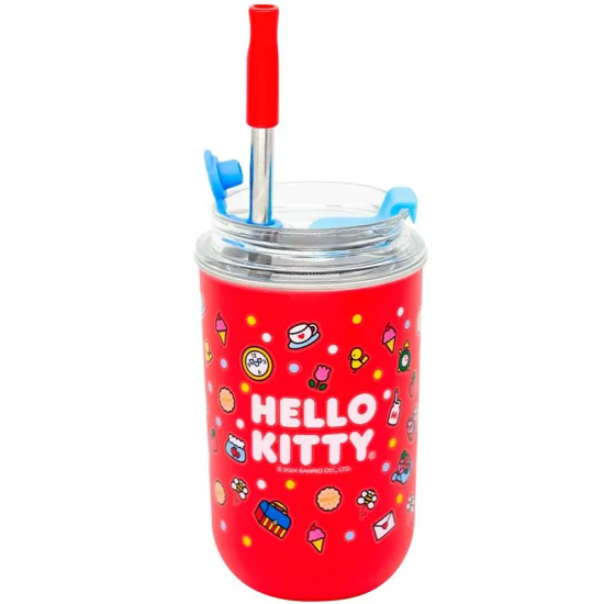 COPO NEO C/CANUDO 300ML HELLO KITTY