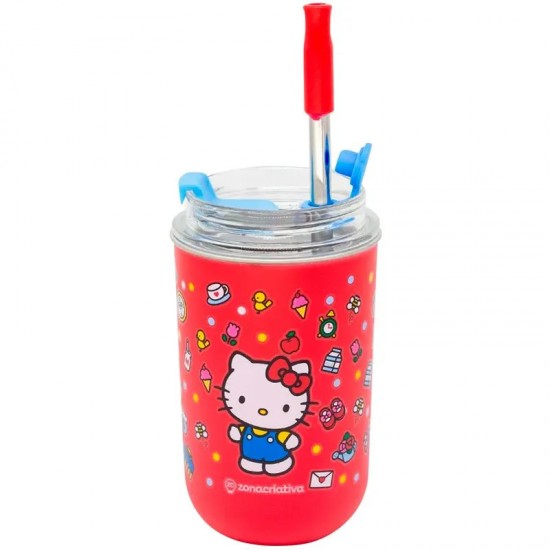 COPO NEO C/CANUDO 300ML HELLO KITTY