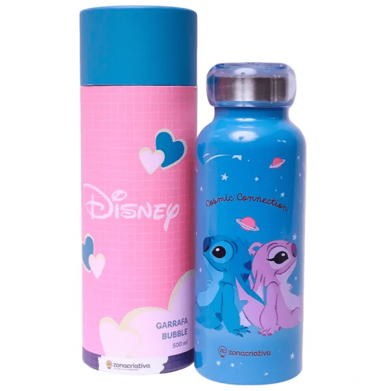 GARRAFA BUBBLE 500ML STITCH E ANGEL NAMORADOS GARRAFA BUBBLE 500ML STITCH E ANGEL NAMORADOS