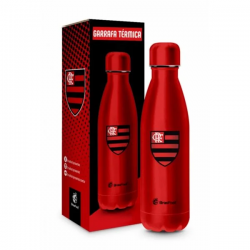GARRAFA TERMICA METAL NEO 500ML EMBORRACHADO TIMES - FLAMENGO