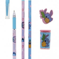 KIT ESCOLAR STITCH 5PÇS -1CAN,2LAPIS,1BORR,1APONT KIT ESCOLAR STITCH 5PÇS -1CAN,2LAPIS,1BORR,1APONT