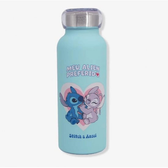 GARRAFA BUBBLE 500ML STITCH NAMORADOS