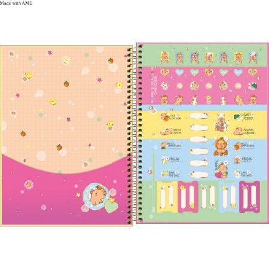 Caderno Espiral Capa Dura Universitário 1 Matéria CapyClub 80 Folhas – Tilibra Caderno Espiral Capa Dura Universitário 1 Matéria CapyClub 80 Folhas – Tilibra