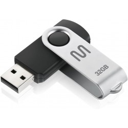 Pendrive Multilaser Twist 32 GB – USB 2.0, Design Retrátil, Alta Capacidade
