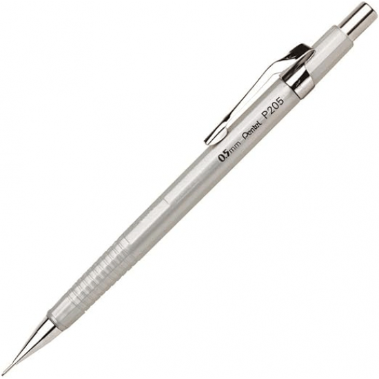 Lapiseira Pentel P205 Prata 0.5mm – Elegância e Precisão em Cada Traço Lapiseira Pentel P205 Prata 0.5mm – Elegância e Precisão em Cada Traço