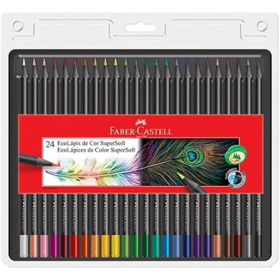 LAPIS DE COR SUPER SOFT C/24CORES FABER CASTELL LAPIS DE COR SUPER SOFT C/24CORES FABER CASTELL