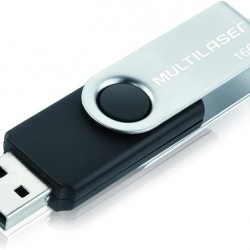 PEN DRIVE TWIST 16GB PD588 PRETO - MULTILASER PEN DRIVE TWIST 16GB PD588 PRETO - MULTILASER
