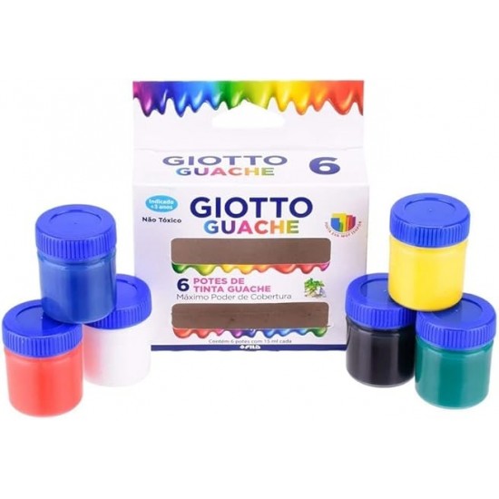 TINTA GUACHE GIOTTO 15ML C/6 CORES TINTA GUACHE GIOTTO 15ML C/6 CORES
