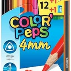 KIT LAPIS DE COR 4MM PEPS + APONT + LAPIS GRAF