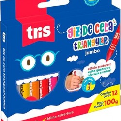 GIZ DE CERA JUMBO TRIANGULAR C/12 TRIS