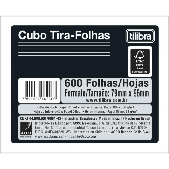 Tubo Tira Folhas 600 Folhas – Tilibra Tubo Tira Folhas 600 Folhas – Tilibra