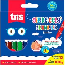 GIZ DE CERA JUMBO TRIANGULAR C/12 TRIS GIZ DE CERA JUMBO TRIANGULAR C/12 TRIS
