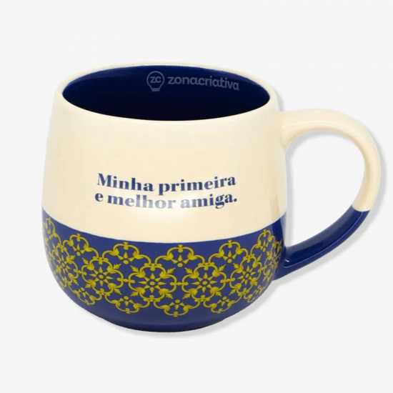 Caneca Maggie Mãe Azulejo 400ml – Presente Perfeito para Homenagear as Mães Caneca Maggie Mãe Azulejo 400ml – Presente Perfeito para Homenagear as Mães
