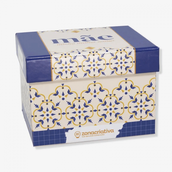Caneca Maggie Mãe Azulejo 400ml – Presente Perfeito para Homenagear as Mães Caneca Maggie Mãe Azulejo 400ml – Presente Perfeito para Homenagear as Mães