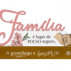 Enfeite de Mesa “Família” com Frases Motivacionais – Cerejeira