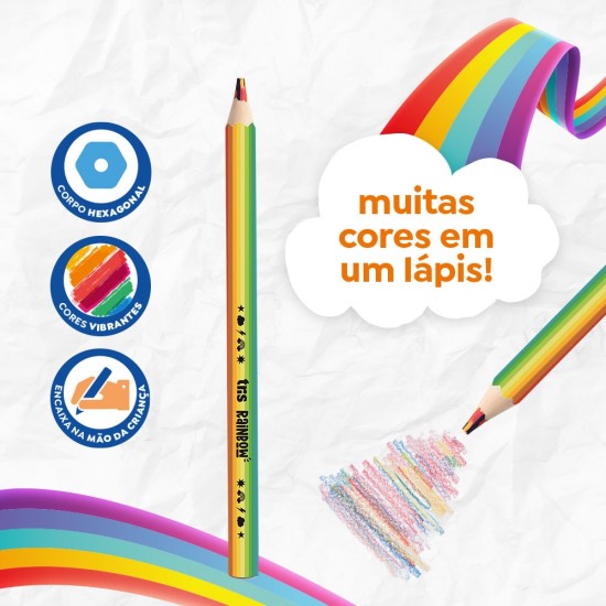 LÁPIS RAINBOW COR JUMBO LÁPIS RAINBOW COR JUMBO