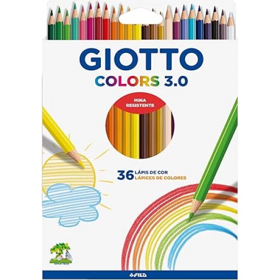 LAPIS DE COR GIOTTO 3.0 ESTOJO 36 CORES LAPIS DE COR GIOTTO 3.0 ESTOJO 36 CORES