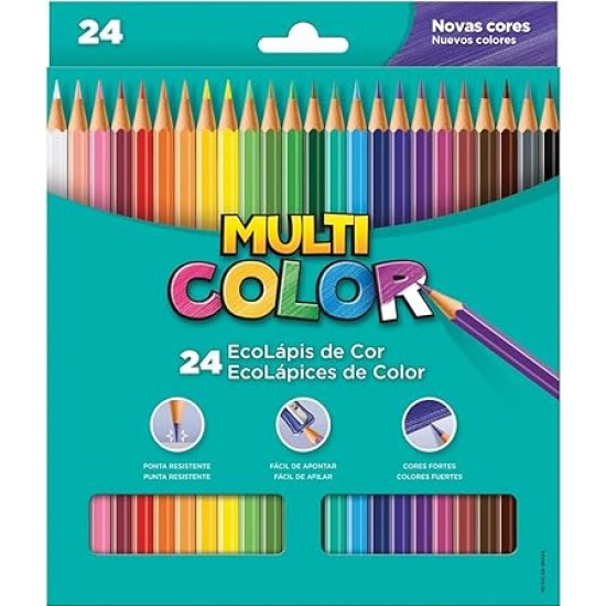 LAPIS DE COR MULTICOLOR SUPER 24 CORES FABER CASTELL