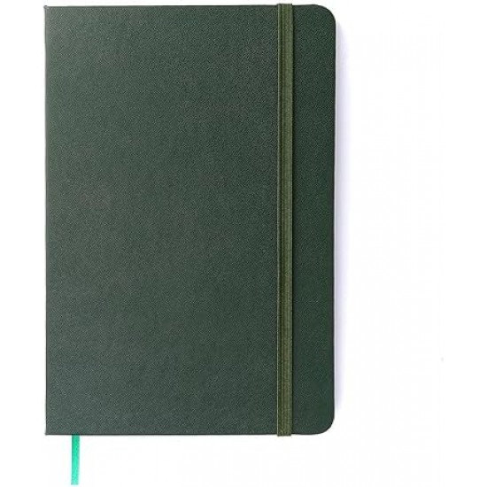 CADERNETA CLASSICA CÍCERO PAUTADO 14X21 VERDE OLIVA