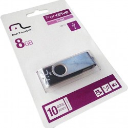 PEN DRIVE TWIST 8GB PD587 Preto - Multilaser