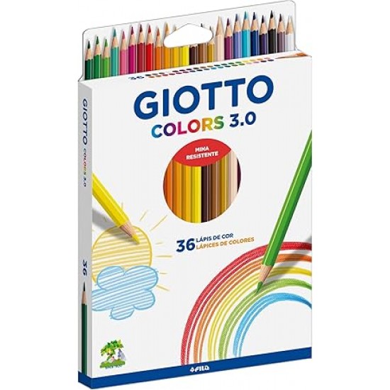 LAPIS DE COR GIOTTO 3.0 ESTOJO 36 CORES LAPIS DE COR GIOTTO 3.0 ESTOJO 36 CORES