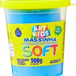 MASSA MODELAR SOFT AZUL 500GR