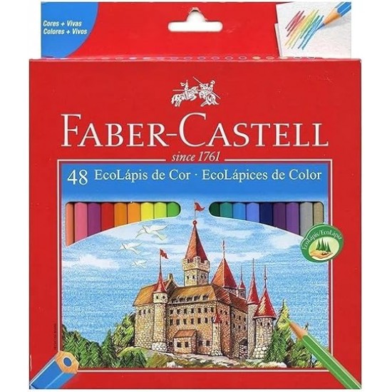 ECO LAPIS DE COR LVM 48 CORES FABER CASTELL ECO LAPIS DE COR LVM 48 CORES FABER CASTELL