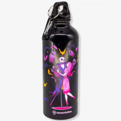 GARRAFA DE ALUMINIO 500ML C/MOSQUETAO JACK AND SALLY