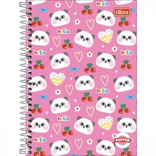 Caderno Espiral Capa Dura 1/4 Pepper Feminino 80 Folhas – Tilibra Caderno Espiral Capa Dura 1/4 Pepper Feminino 80 Folhas – Tilibra