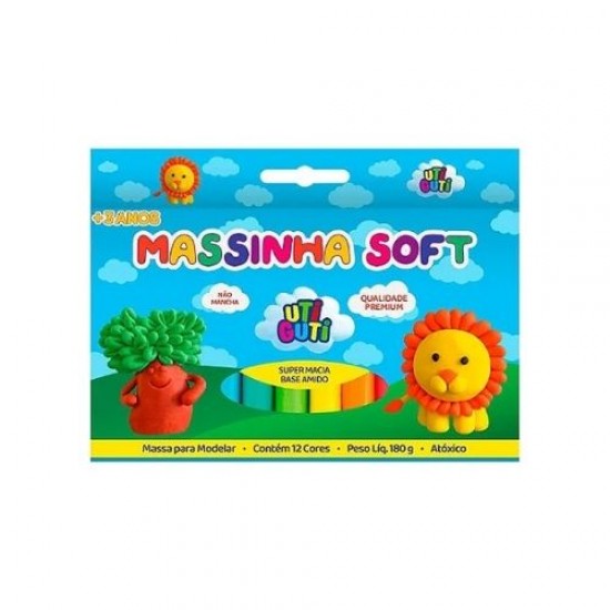 MASSINHA SOFT UTIGUTI C/12 CORES 180GRS MASSINHA SOFT UTIGUTI C/12 CORES 180GRS