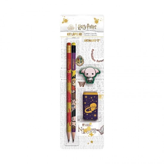 KIT LAPIS HB HARRY POTTER 2 LAPIS/APONTADOR/BORRACHA LEO LEO KIT LAPIS HB HARRY POTTER 2 LAPIS/APONTADOR/BORRACHA LEO LEO
