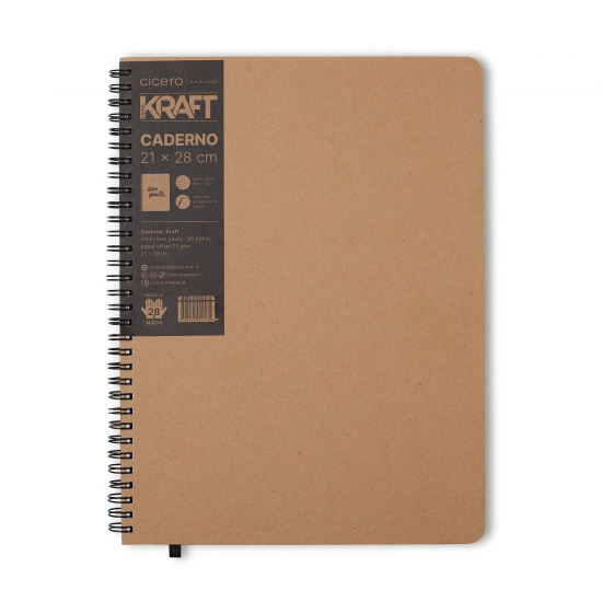 Caderno Kraft 21x28 Sem Pauta Caderno Kraft 21x28 Sem Pauta