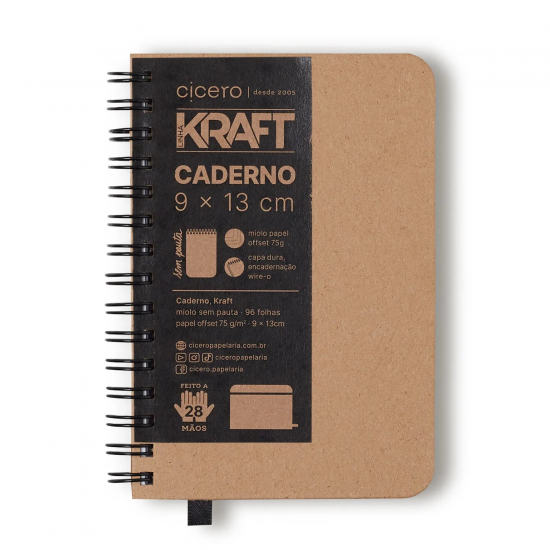 Caderno Kraft 9x13 Sem Pauta Caderno Kraft 9x13 Sem Pauta