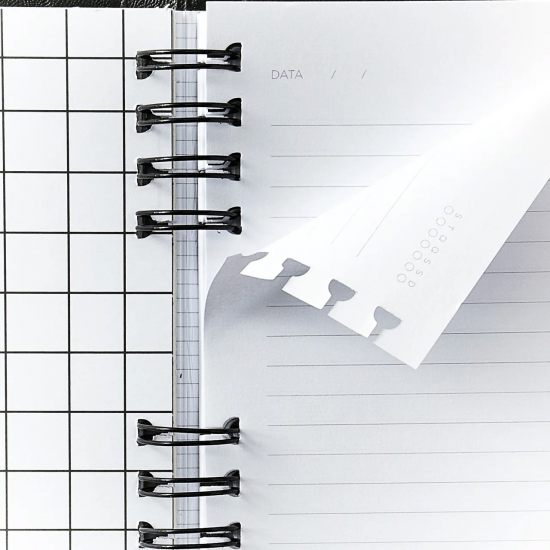 Caderno Organizador Duo Clássica Pautado e Pontado 17x24 Preto Caderno Organizador Duo Clássica Pautado e Pontado 17x24 Preto