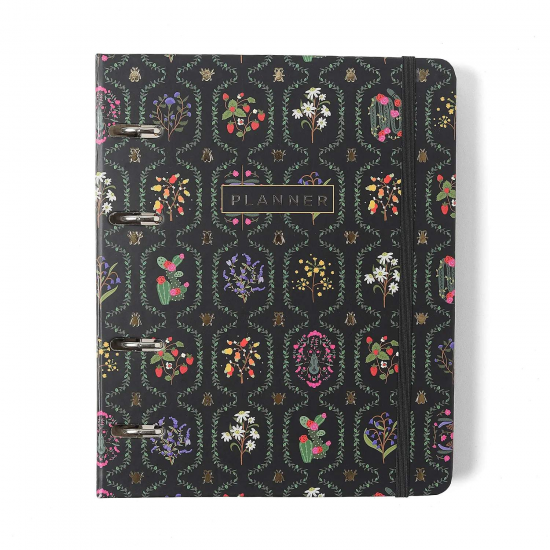 Agenda Planner Argolado 2026 Jardim Semanal Notas A5 Preto – Cícero