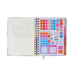 Agenda Planner Wire-O 2026 Melissa Semanal Notas com Divisórias A5 Block Bloomy Agenda Planner Wire-O 2026 Melissa Semanal Notas com Divisórias A5 Block Bloomy