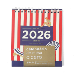 Calendário de Mesa 13x15 2026 Praia – Cícero