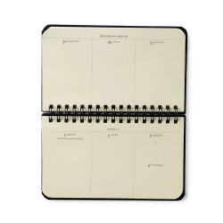 Agenda Planner Wire-O 2026 Bossa Nova Semanal Office 15,5x9 Boemia Caramelo